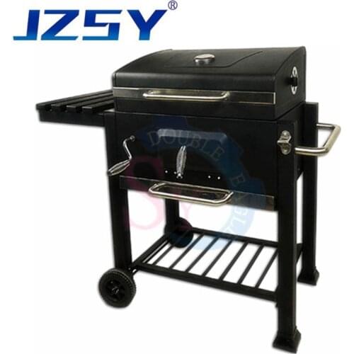 High quality Villa Outdoor Big Square biy beefmaster BBQ grill Cooking grill American portable carbon Barbeque oven with wheels
