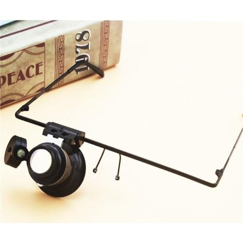 High Quality Jewelry Head Wearing Magnifier Diamond Magnifying Glass 20X Watch Repair Magnifier