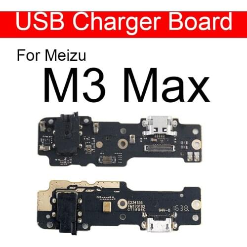 Charging USB Jack Port Board Flex Cable For Meizu Meilan M3 Max M3Max USB Charger Dock Connector Board Repair Replacement Parts