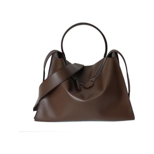 Female Shoulder Bag Simple Hand Bags Large Capacity New Arrival Genuine Leather Tote Bags for Women 2021 Brands Designer Retro