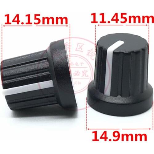 10 Pieces 15*14mm Plastic Knob Cap Flower-Axis Inner Hole Potentiometer Encoder Knob