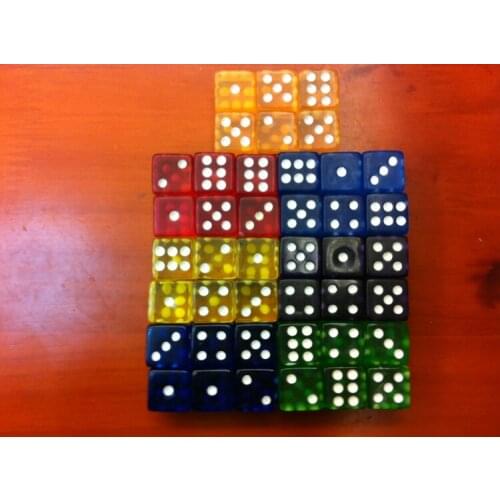 16MM corner transparent dice emerged, 16# dice, the best use of decoration, collocation, board game,game dice