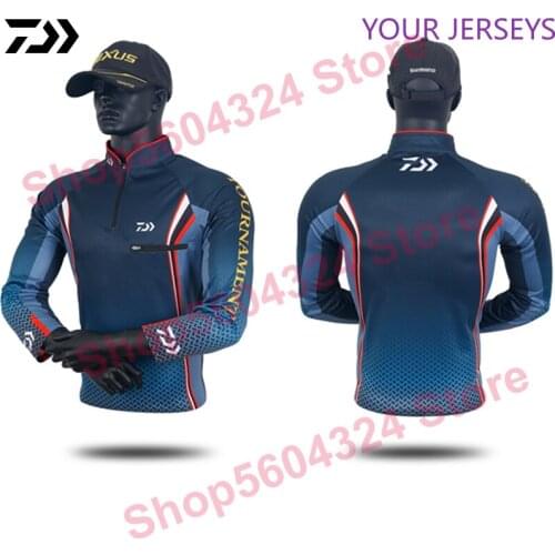 2021 DAIWA Fishing Clothes Men Shirt Anti-UV Breathable Outdoor Sport Fishing Shirts Quick Drying Sun Protection Fishing Jersey