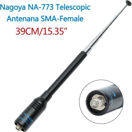 2021 Nagoya NA-773 Antenna SMA-F High Gain Dual Band Telescopic Antenna For Two Way Radio BaoFeng UV-5R BF-888s UV-S9Plus Walkie