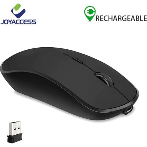 JOYACCESS Rechargeable Mouse Wireless Silent 4 Buttons Computer Mouse 2400DPI PC Mause for Laptop Computer Desktop PC Mute Mice