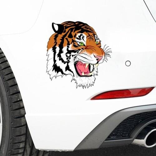 Tiger head car sticker tiger body decoration personality creative scratch cover waterproof decoration sticker for Jeep car