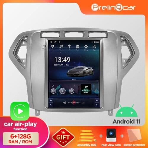 Car Radio Multimedia Navigatio Video Player For Ford Mondeo 2007-2010 Tesla style Vertical Screen Stereo No 2 din Android 9.1