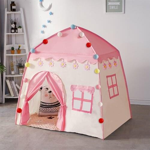 Childrens Canvas Play Tent House Wigwam for children Kids tent bed indoor baby Toys for girls princess castle