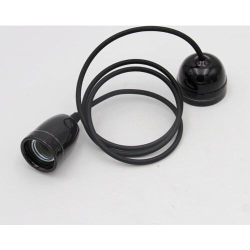 E27 Ceramic Lamp Holde Pendant Light Cord Set Wall Mount Porcelain Ceiling Rose