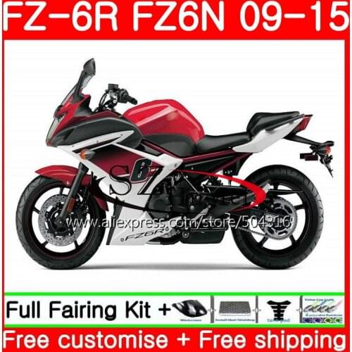 Gloss red black Body For YAMAHA FZ6N FZ6 FZ6R 09 10 11 12 13 14 15 75SH5 FZ-6R FZ 6R 2009 2010 2011 2012 2013 2014 2015 Fairings