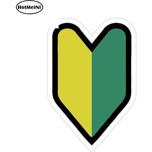 HotMeiNi 13cm x 8.6cm Funny Wakaba Leaf Decal Car Styling Decor for Car Window Bumper Trunk JDM Car Stickers Car Assessoires