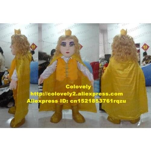 Quick-Witted Prince Infante Mascot Costume Adult Cartoon Character Mascotte In A Yellow Cloak How Can You Look Handsome ZZ3829