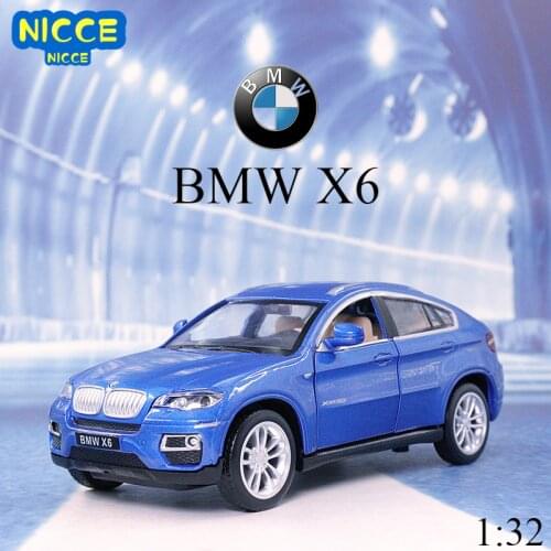 Hot 1:32 BMW SUV X6 Alloy Diecast Model Car Flash Sound Child Metal Car Pull Back Wheels Kids Birthday Toys Gifts for children