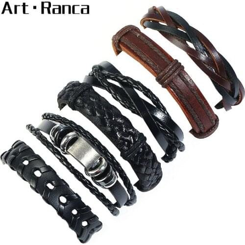 Fashion retro braided suit Bracelet hemp rope mens and womens leather bracelets