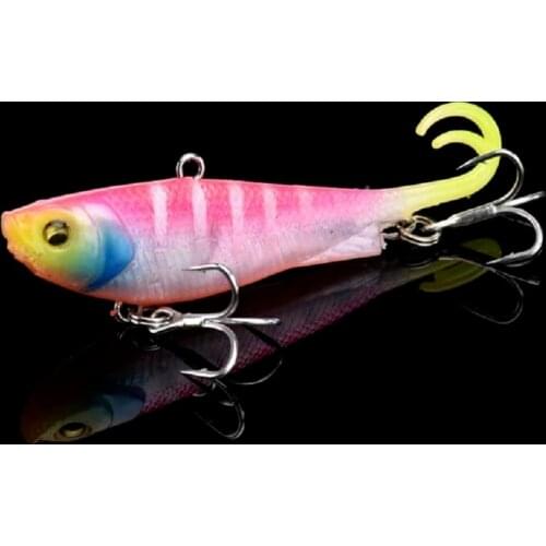 Soft Vib LUTAC 65mm 10g whole water Artificial bait Treble hook swimbait jigging fishing Wobblers