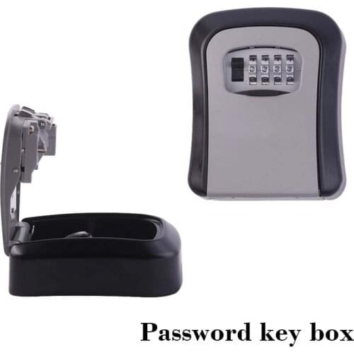 Organizer Safe Security Door Lock with 4 Digit Combination Password Zinc Alloy caja fuerte Wall Mount Key Storage Secret Box