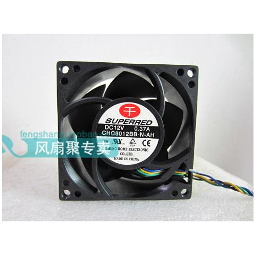 Original 8cm 12V 0.37A 80*80*38mm CHC8012BB-N-AH 41R6042 4 pin PWM fan