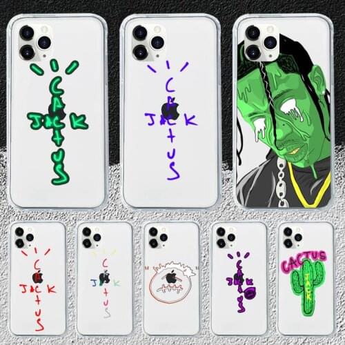 Cactus jack Phone Case Transparent for iPhone 11 12 mini pro 8 7 6 6S XS MAX Plus X 5S SE 2020 XR