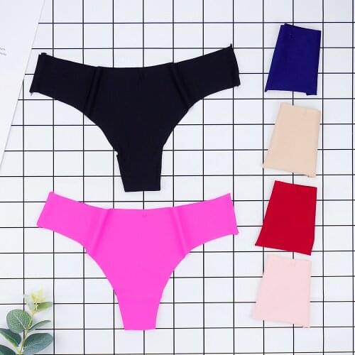 Ice Silk Sexy Women Thongs G String Seamless Panties Low-Rise Ladies T-back Comfortable Lingerie for Female Underwear Intimates