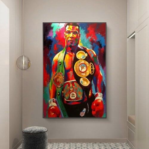 Street Graffiti art Poster Wall Art Decor Painting Print Canvas Art Boxing champion tyson Picture for Childrens RoomHome Decor