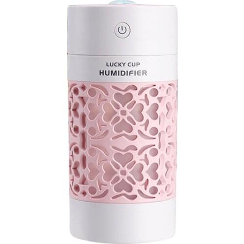 Cool Air 250ML Mini Ultrasonic Air Humidifier Cup USB Car Purifier Diffuser Mist Maker with 7 Color LED Lights Portatil Cintura