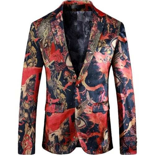 Vintage British Style Slim Fit Dress Blazer Men Nightclub Stage Mens Suit Jacket Blazers Wedding Party Prom Blazer Masculino 5XL