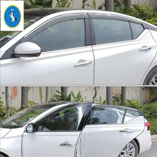 Yimaautotrims Accessories Fit For Nissan Altima / Teana 2019 2020 Window Visors Awnings Wind Rain Shield Deflector Guard Vent