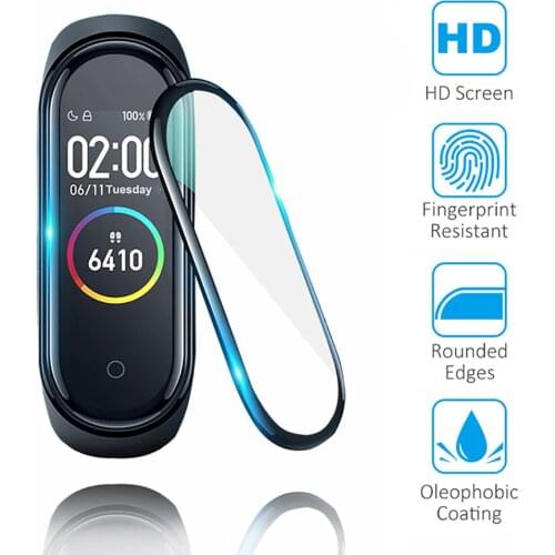 1~3PCS Soft Glass Film For Xiaomi Mi Band 5 Screen Protector Protection Film For Xiaomi Band 6 Protective Glass Case Accessories