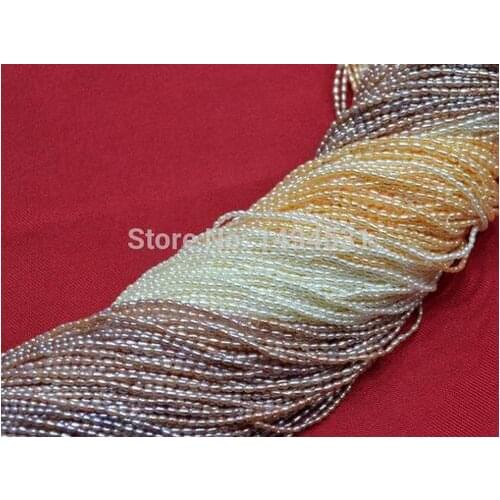 Top Real Pearl Small Rice Bead 3MM Natural Pearl Highlight Pearl 35cm Strand White Pink Purple Loose Beads Women Jewelry DIY