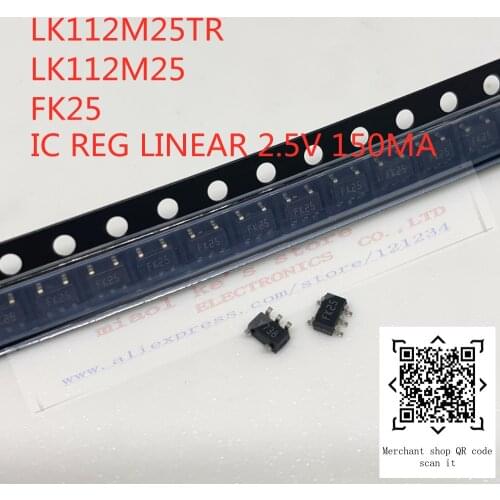 [ 50pcs/1lot ]100%New original: LK112M25TR LK112M25 - IC REG LINEAR 2.5V 150MA SOT23-5/SC-74A/SOT-753