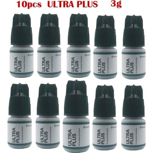 10pcs Ultra Plus Glue For Eyelash Extension Korea Original 3ml Black Cap eauty Shop Makeups Tools Lasting with Sealed Bag