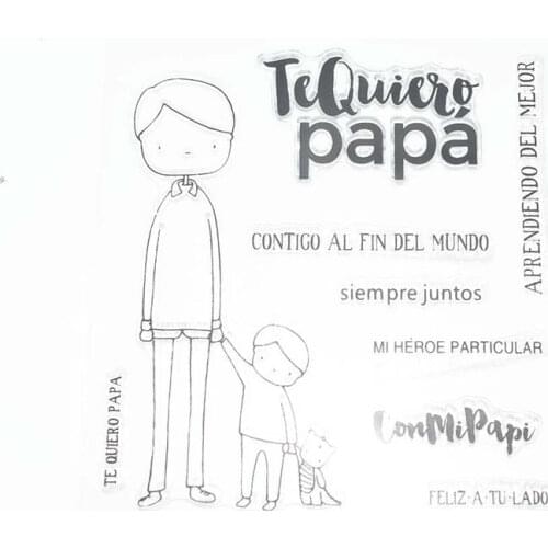 2pcs/lot Clear Silicone Stamp For DIY Scrapbooking francais Post card Decoration sellos silicona scrapbooking español