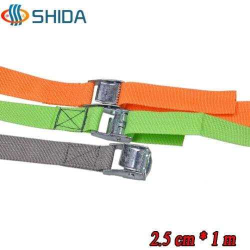 5PCS 1 inch (2.5cm)*1M Metal Cargo Lashing Strap Polypropylene Ratchet Tie Down with Cam Buckle Winch Strap Free Shipping