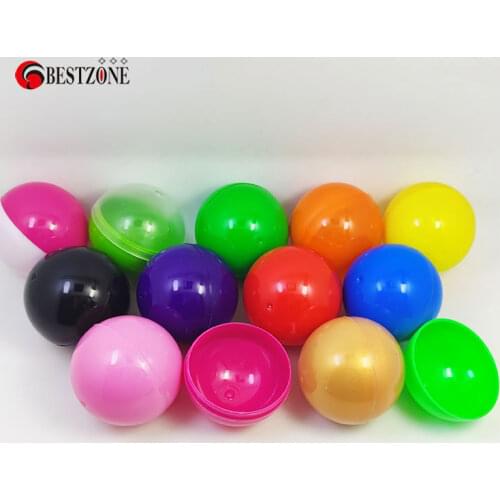 50Pcs/Lot Diameter 50MM Colorful Empty Plastic Balls Capsules Toy Shell Container Split Body For Vending Machine