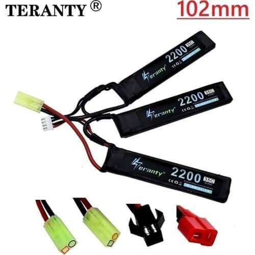 3S Water Gun Lipo Battery 11.1V 2200mAh 35C battery for AKKU Mini Airsoft BB Air Pistol Electric Toys RC Parts #102mm 11.1 v