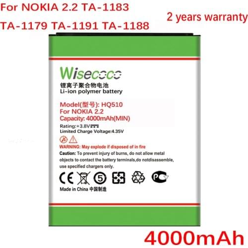 HQ510 WT130 NEW Battery For NOKIA 2.2 TA-1183 TA-1179 TA-1191 TA-1188 Phone high quality battery+Tracking Code