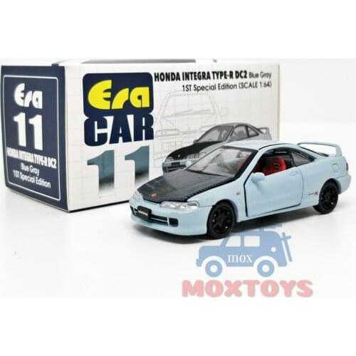 Era Car 1:64 Honda Intergra Type-R DC2 Blue Gray 1st Special Edition Diecast Model Car