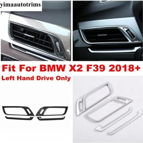 Side Air Conditioning AC Vent Outlet Cover Trim For BMW X2 F39 2018 2019 2020 Carbon Fiber / Matte Interior Refit Kit Accessory