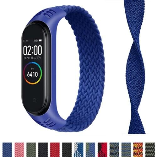 Bracelet for Mi band 6 Strap Nylon Braided Solo Loop pulseira bracelet Miband4 Miband5 Wristband for xiaomi Mi band 5 4 3 strap