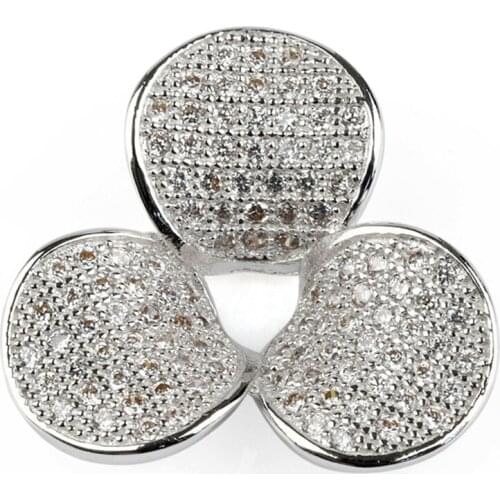 Fleure Esme Shinning Jewelry & Accessories christmas pendants Shinning for women gifts White Cubic Zirconia Rhodium Plated R3155