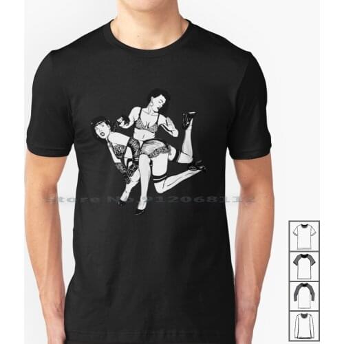 Spanking Good Time T Shirt 100% Cotton Spanking Zug Bettie Page 1950 Erotic Sexy Gal Lady Bondage Punishment Leather Lace
