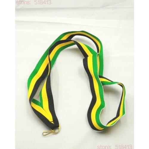 Unisex gymnastics ribbon Black, Yellow, Green, Medal Ribbons Tied Ribbon With High Quality Unisex Gymnastics School Sport Day