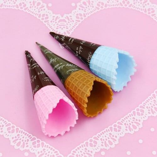 Simulation Ice Cream Cone Model Toys Light Polymer Clay Slime Accessories Kids DIY Crafts Miniature Fake Food Decoration Toys