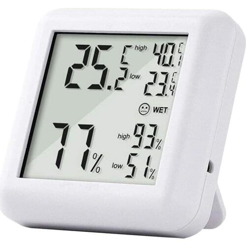 Room Thermometer Hygrometer, Large Display Palm-Sized Humidity Meter with Humidity Trends, Thermometer Indoor for Home