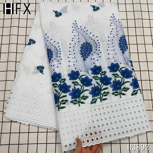 HFX Lace Fabric Embroidery Swiss Voile 2020 High Quality African Lace Fabric Cotton Lace Swiss Voile In Sitzerland For Senagal