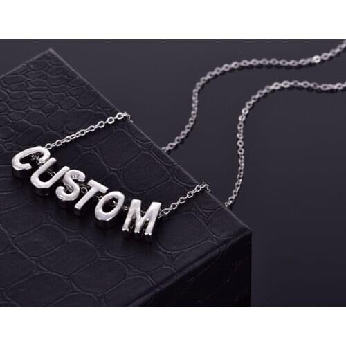 Hot 26 Letters Select Custom Charm Pendant Necklaces For Women Simple DIY Name Necklace Lovers Gift Gold Color Initial Chokers