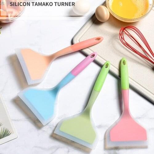 50pcs/lot Kitchen cooking high temperature resistant silicone flat bottom spatula wide mouth shovel pizza shovel wholesale