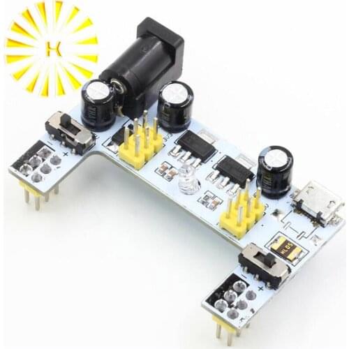 MB102 DC 7-12V Micro USB Interface Breadboard Power Supply Module MB-102 Module 2 Channel Board Connector