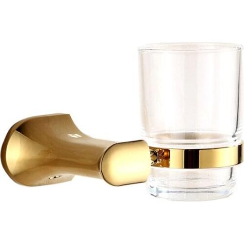 Copper-plated oval toothbrush single cup holder bathroom pendant bathroom hardware pendant ciencia