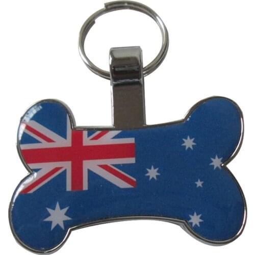 Fashion Custom Cheapest Metal Aluminum Dog Tag with Key Ring